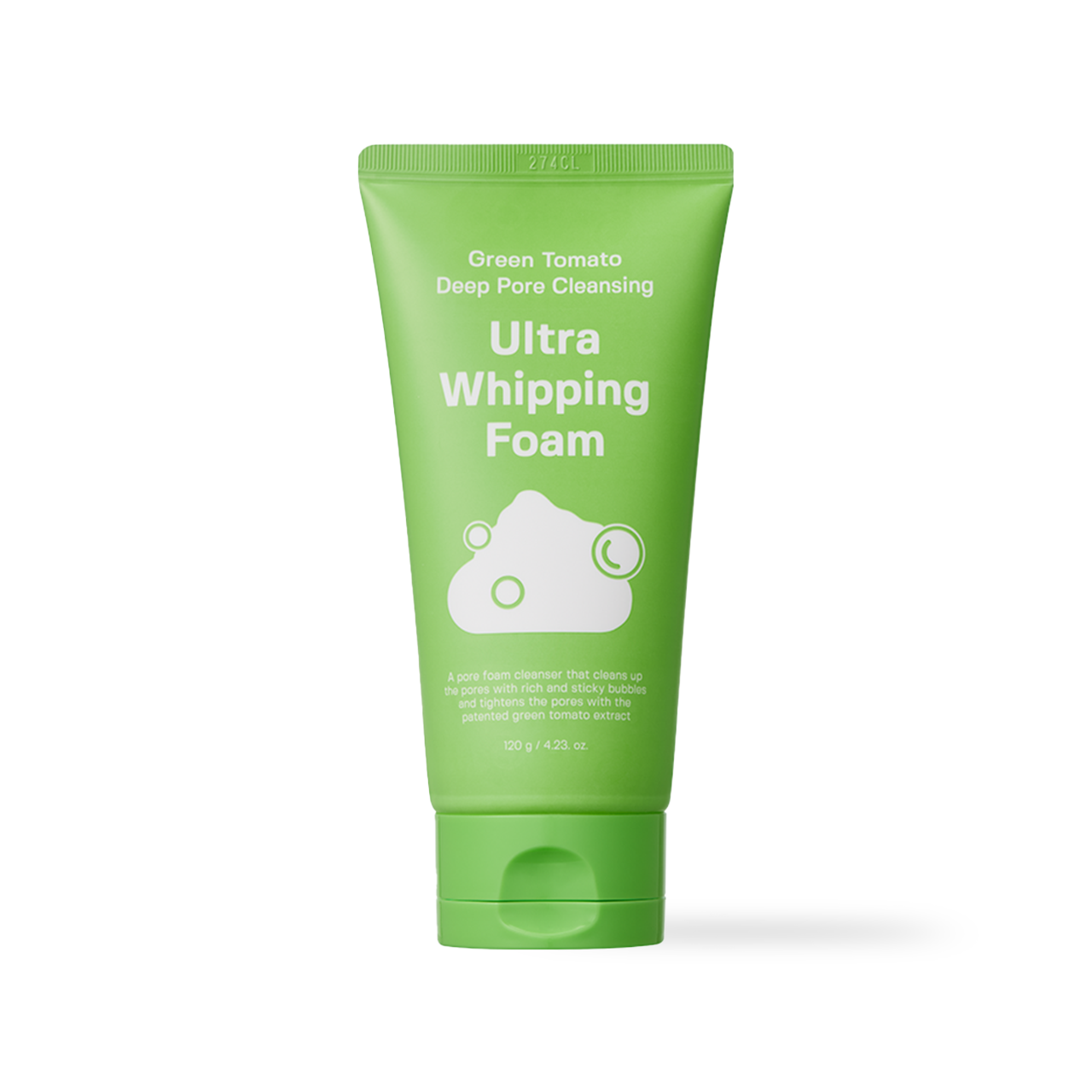 Green Tomato Deep Pore Cleansing Ultra Whipping Foam 120g - immagine 2