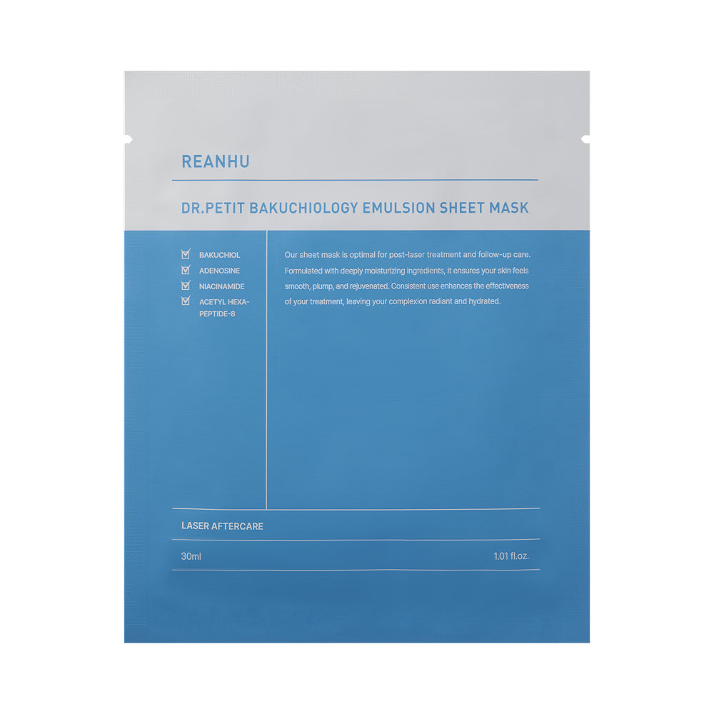 Reanhu Bakuchiol Emulsion Sheet Mask 30ml 10ea